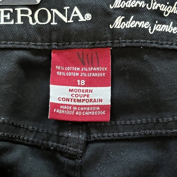 Merona Modern Straight Black Women's Jeans Size 18R 41-1038 - Picture 4 of 4